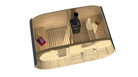 notranjost savne z lesenimi klopmi in kamnito pečjo