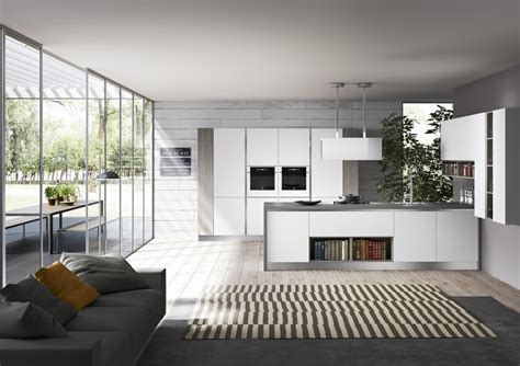 Notranjost sodobno opremljenega apartmaja s kuhinjo in dnevnim prostorom