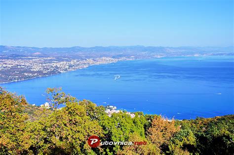 Pogled na Kvarnerski zaliv iz kampa Marina