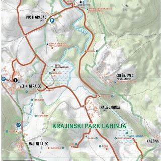 Zemljevid Krajinskega parka Lahinja