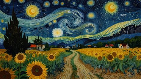 Cvetlični mozaik Vincenta van Gogha v Keukenhofu