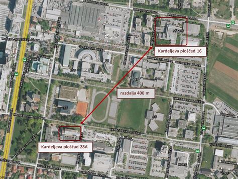 Ljubljana Kardeljeva ploščad parkirišče zemljevid