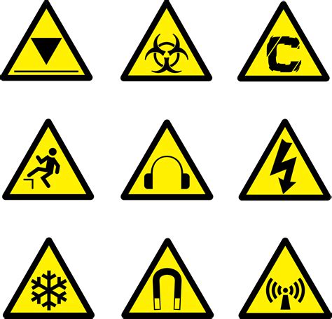 Opozorilni znaki v kolesarskem parku