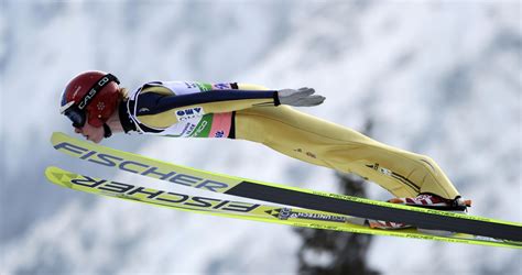 Smučarski skakalec v akciji