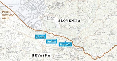 Zemljevid prometnih povezav med Slovenijo in Hrvaško