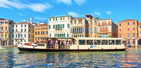 Vaporetto (water bus) on a Venetian canal