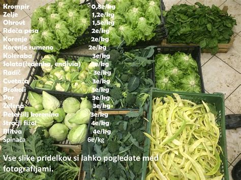 Prikaz sveže zelenjave na kmetiji