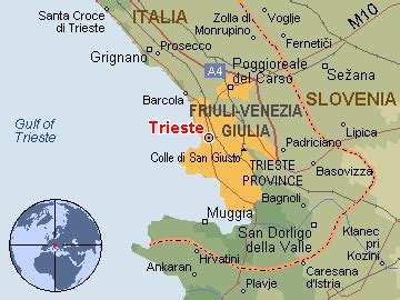 Zemljevid Trsta z okolico