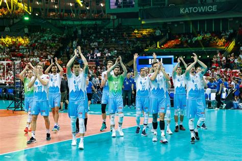 Slovenska odbojkarska reprezentanca v akciji