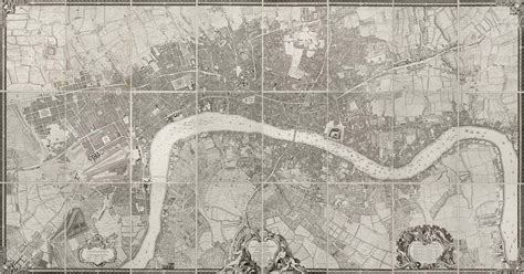 Historical map of London showing old routes and landmarks