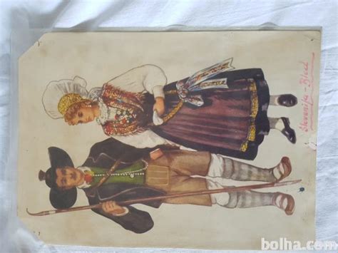 Ilustracija tradicionalne slovenske noše