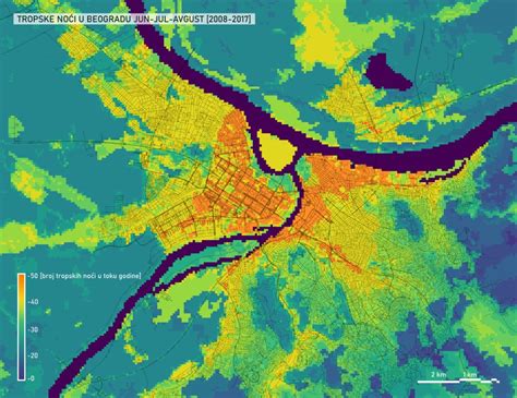Urbana pokrajina Beograda s sodobnimi zgradbami