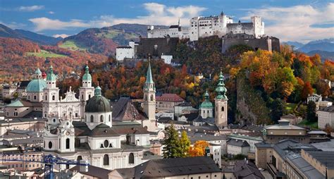 Panorama Salzburga s trdnjavo Hohensalzburg