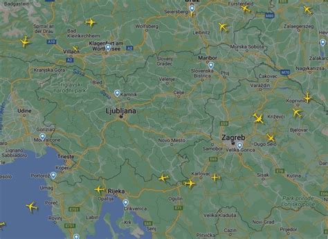 Ilustracija letala, ki leti nad Evropo