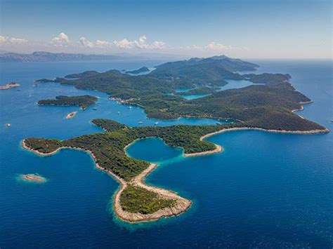 Panorama otoka Mljet z zalivom