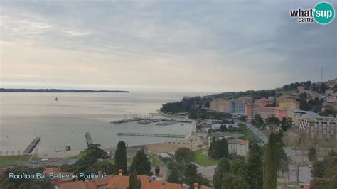 Panoramski pogled na Portorož s spletne kamere
