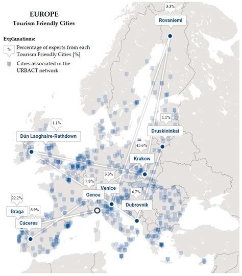 Map of European cities involved in Artecitya project