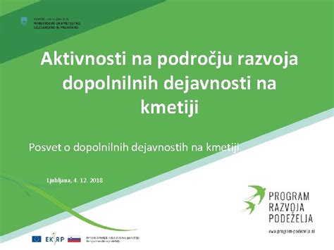 pregled dopolnilnih dejavnosti na kmetiji