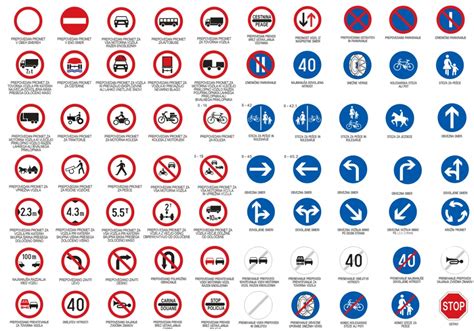 Prometni znaki na avtocesti v Evropi