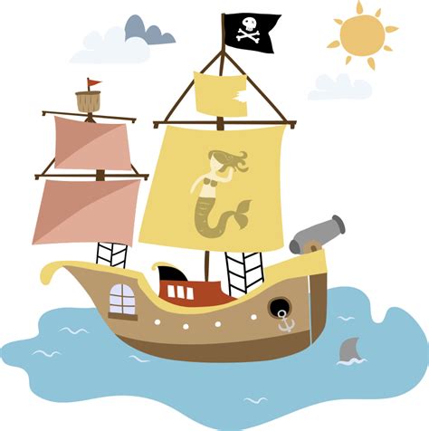 Ilustracija piratske ladje