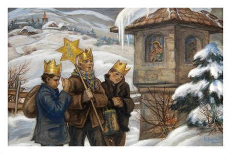 Ilustracija kmečkega praznika z ljudmi v narodnih nošah