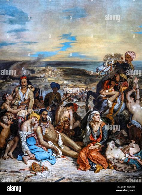 Scenes of the Massacre on Chios, Eugène Delacroix, 1824