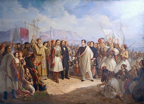 The Reception of Lord Byron at Missolonghi, 1861, Theodoros Vryzakis
