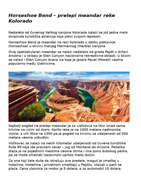 Horseshoe Bend, ikonični okljuk reke Kolorado