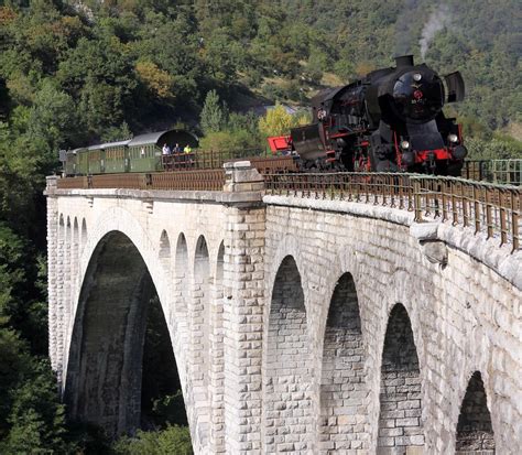 Vlak, ki vozi skozi evropsko pokrajino
