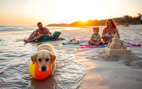 Ilustracija družinskih počitnic na morju