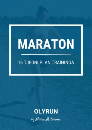 Ilustracija načrtovanja treninga za maraton